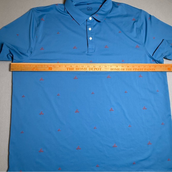 Nike Polo Shirt Mens XXL Blue Golf Player Print Lobster Performance Stretch 2XL - Picture 8 of 9